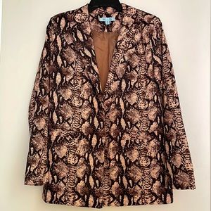 She + Sky Snake Print Blazer